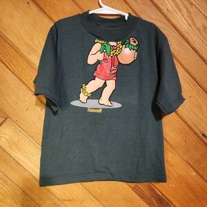 Wrangler Hawaii head dark green vacation shirt adult small